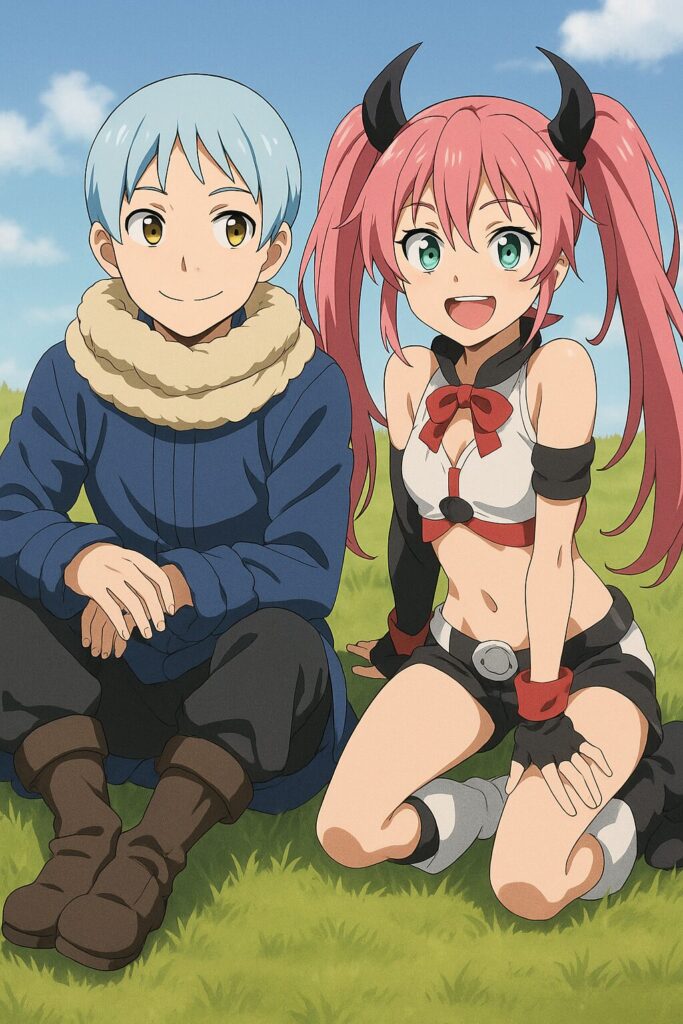 偽物のリムルとミリムの座っている画像