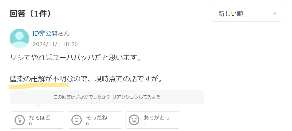 知恵袋での「ユーハバッハが強い、藍染は卍解が不明」という回答
