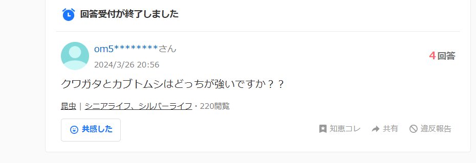 知恵袋の掲示板の画像