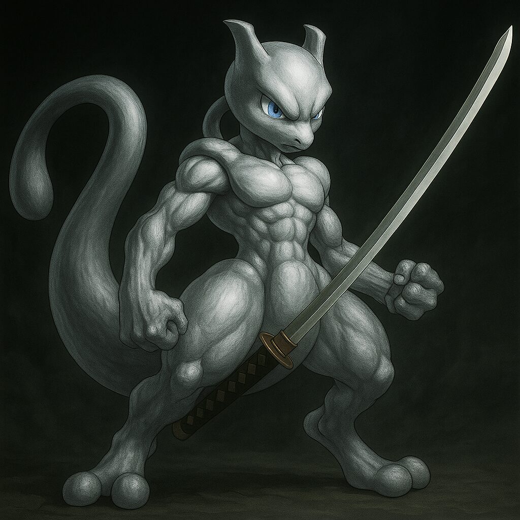 偽物の銀色にミュウツーを強くした画像