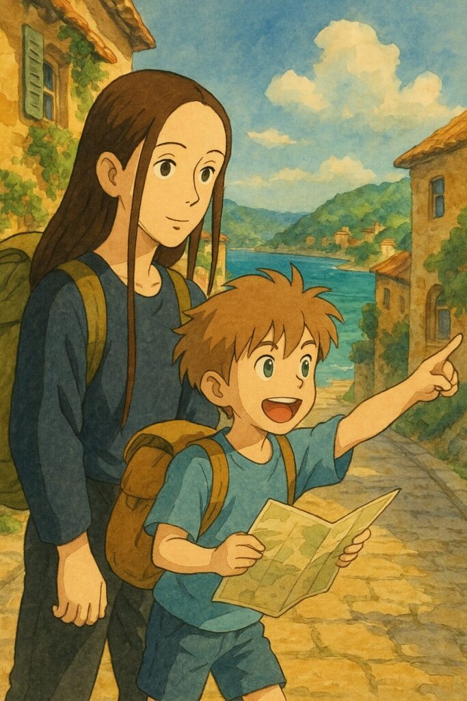 偽物のイルミとキルアの旅行写真