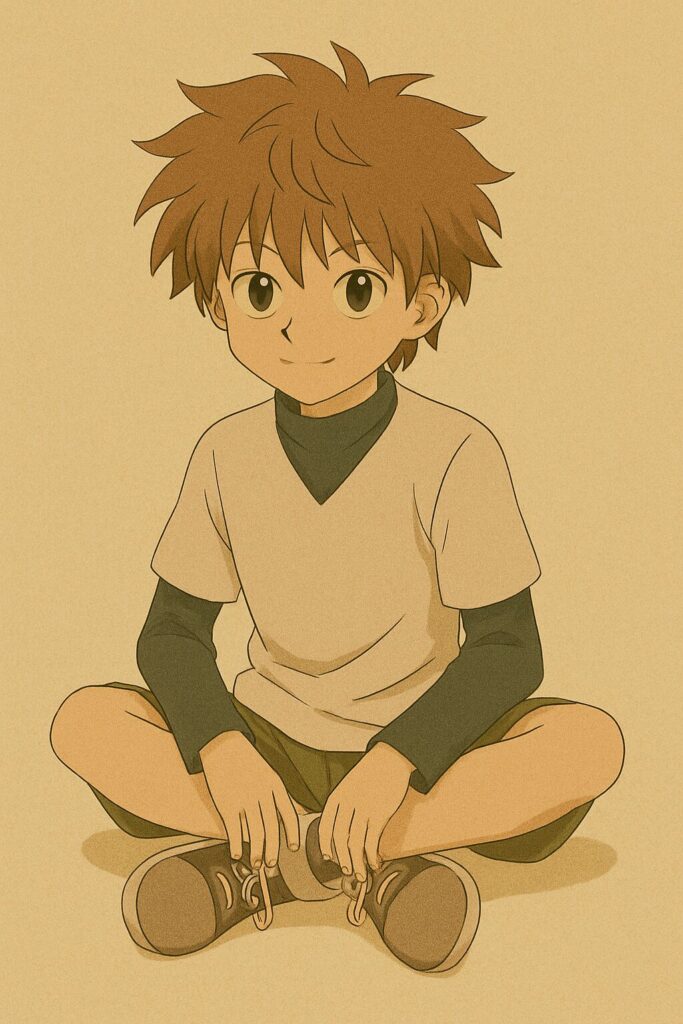 偽物のキルアが座っている画像