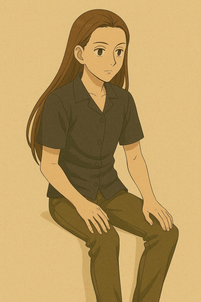 偽物のイルミが座っている画像