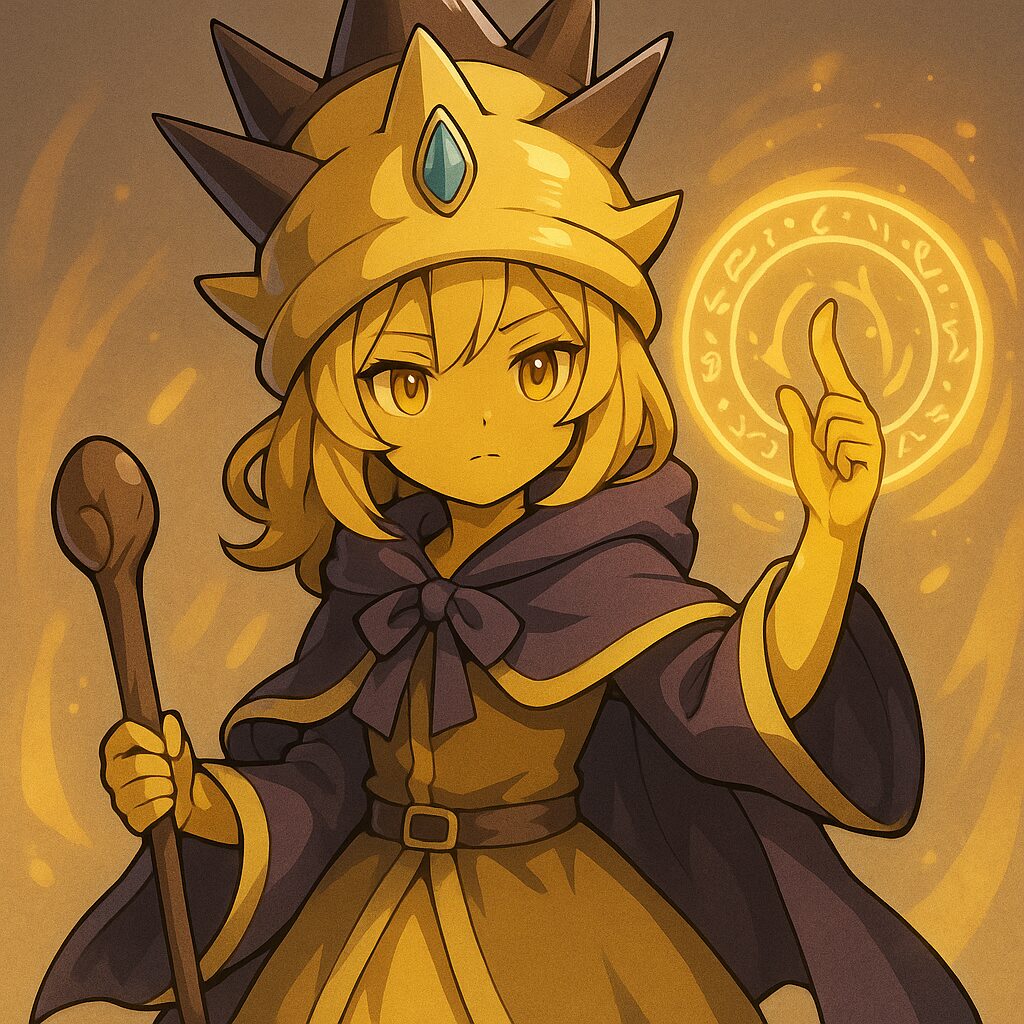 ガラルヤドキングを金色にして擬人化した画像