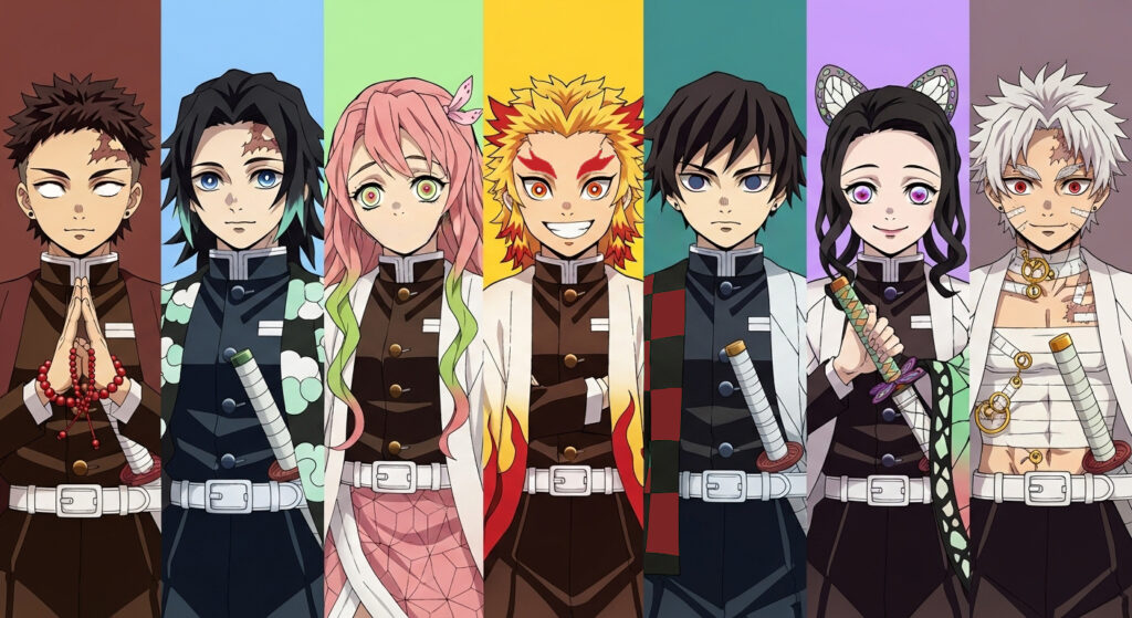 鬼滅の刃の柱7人のイメージ画像
