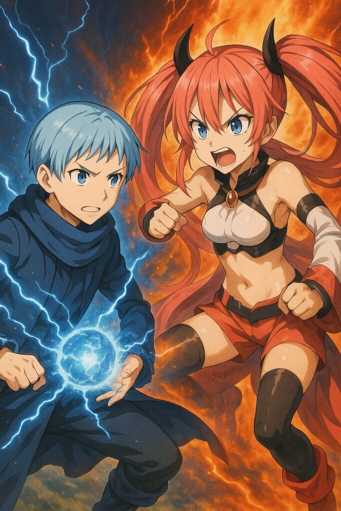 偽物のリムルとミリムの戦闘シーンの画像