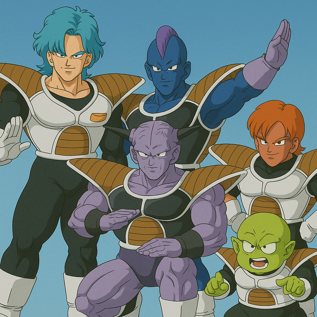 ギニュー特戦隊5人がポーズをとっているイメージ画像
