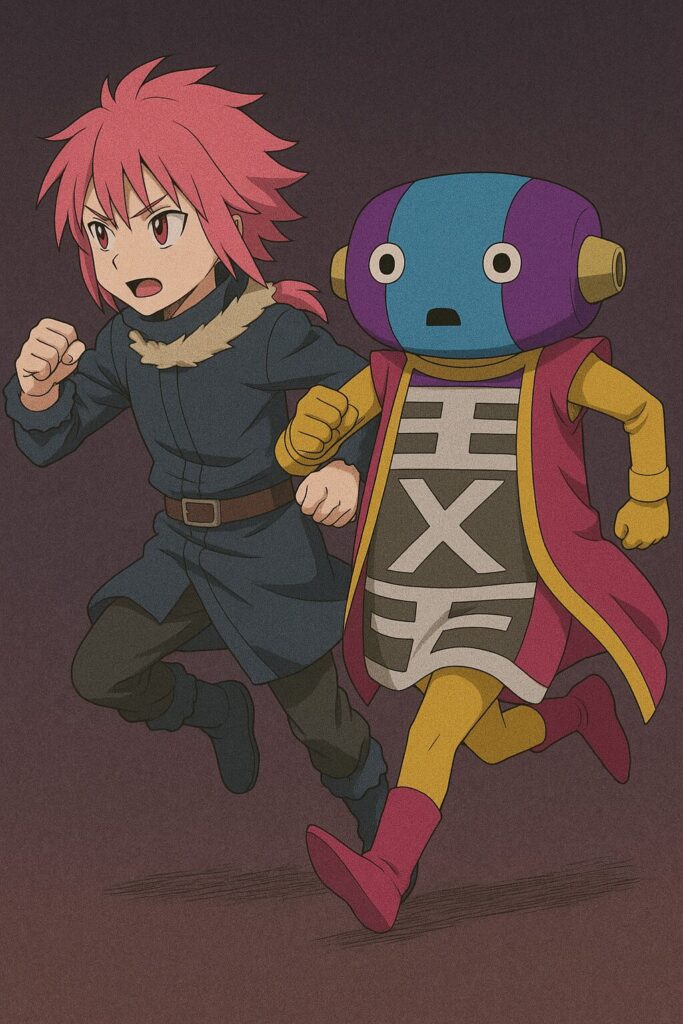 偽物のリムルと全王が走っている画像