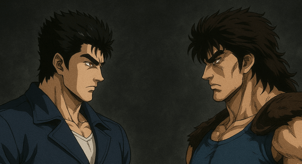 対峙している霞拳志郎とケンシロウのイメージ画像