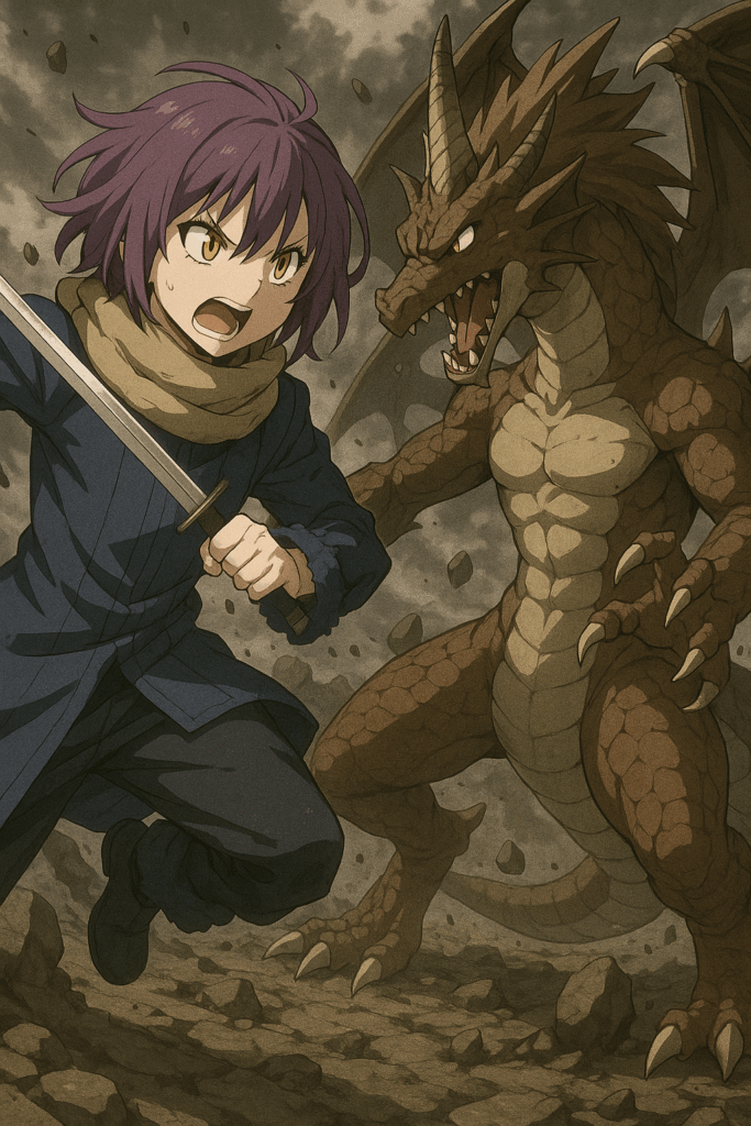 偽物のリムルとヴェルドラが戦っている画像