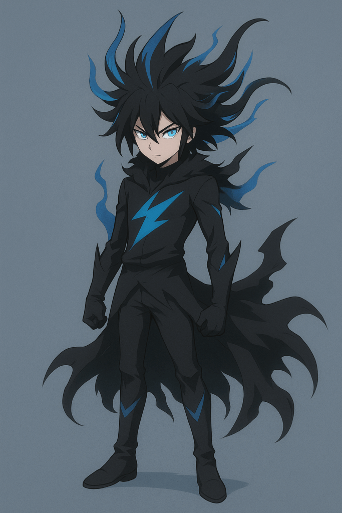 黒フォノウ風キャラクターのイラスト