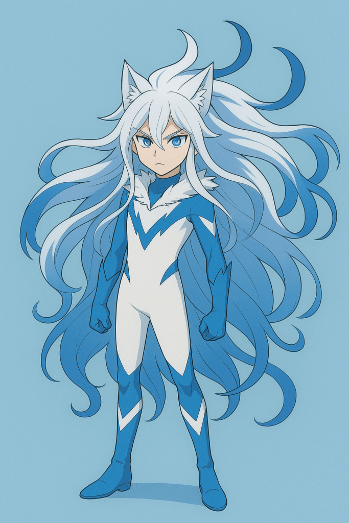 白フォノウ風キャラクターのイラスト