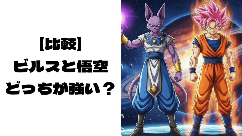 ビルスと悟空が宇宙の中で戦闘しようとしているイメージ画像