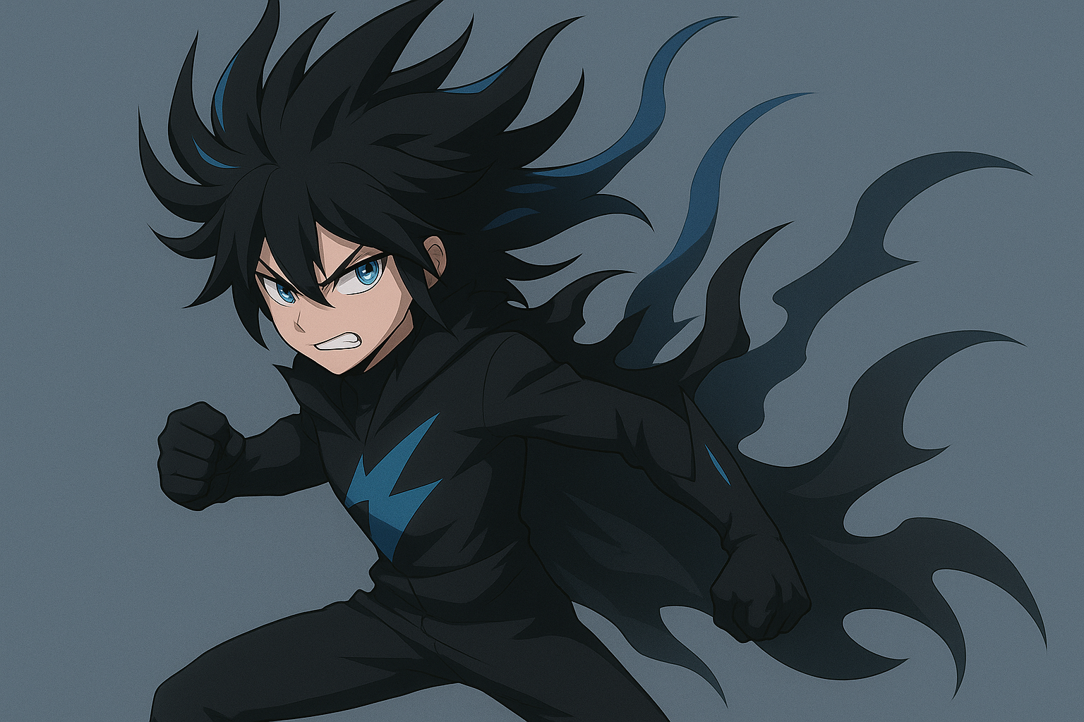 今にも殴りかかる様子の黒フォノウ風キャラクター