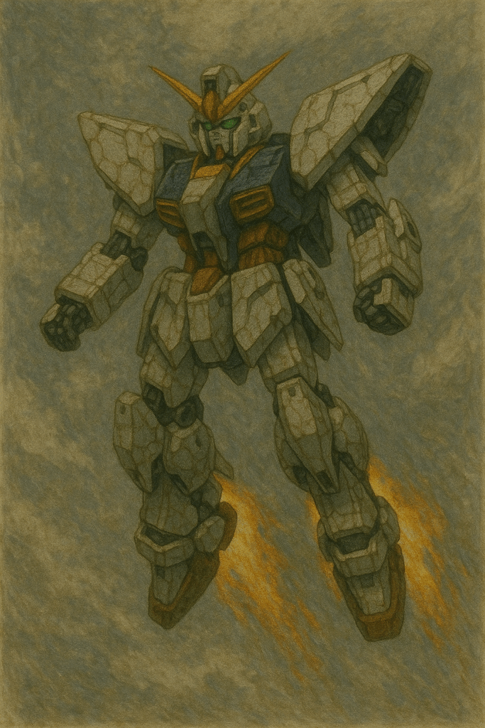 クスィーガンダムが飛んでいる画像