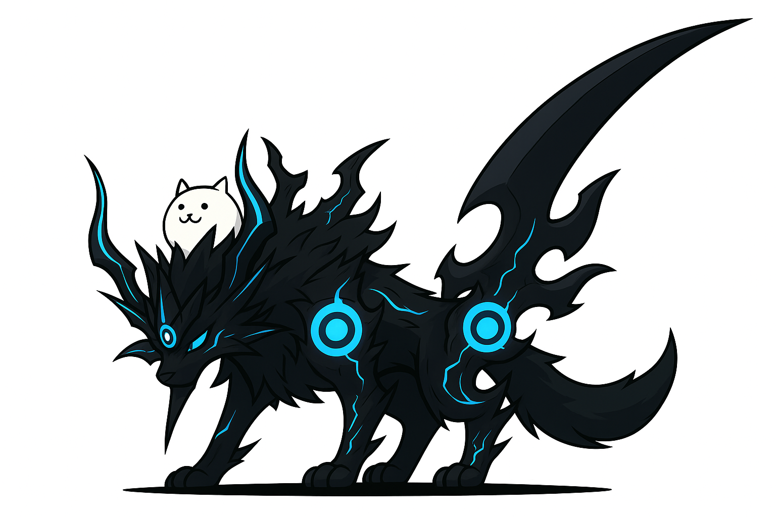 黒ガオウ風キャラクターのイラスト