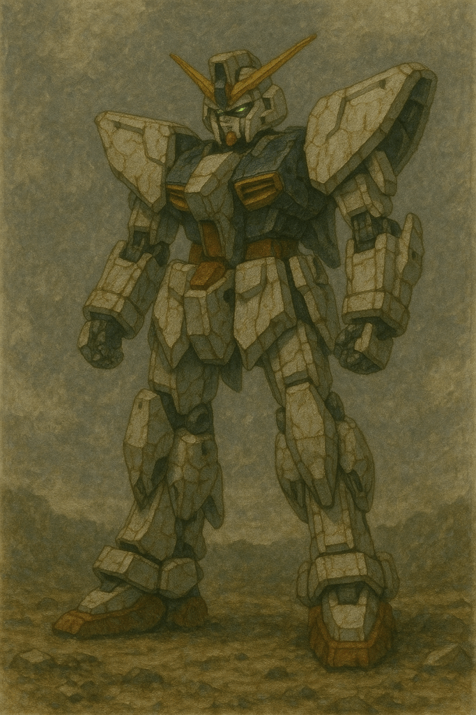 クスィーガンダムが立っている画像