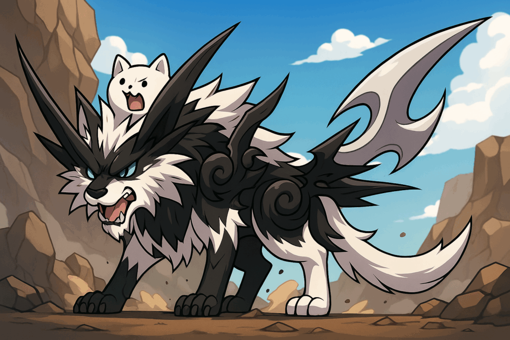 白ガオウ風キャラクターのイラスト