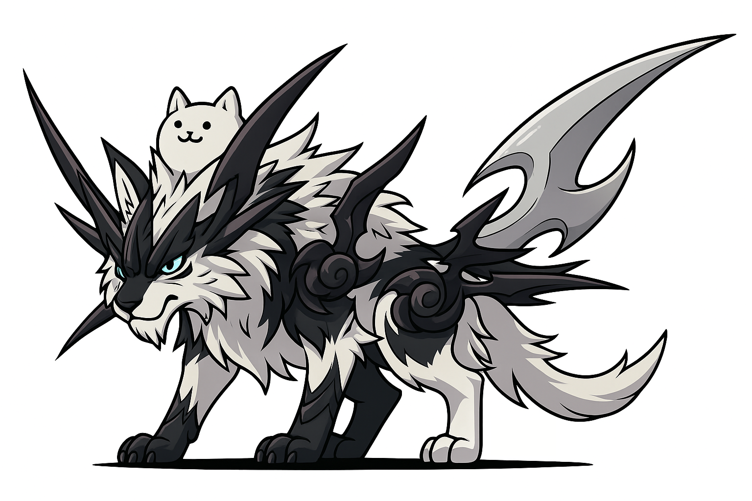 白ガオウ風キャラクターのイラスト