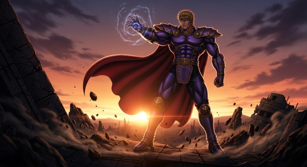 北斗の拳のサウザーが手に覇気をまとっているイメージ画像