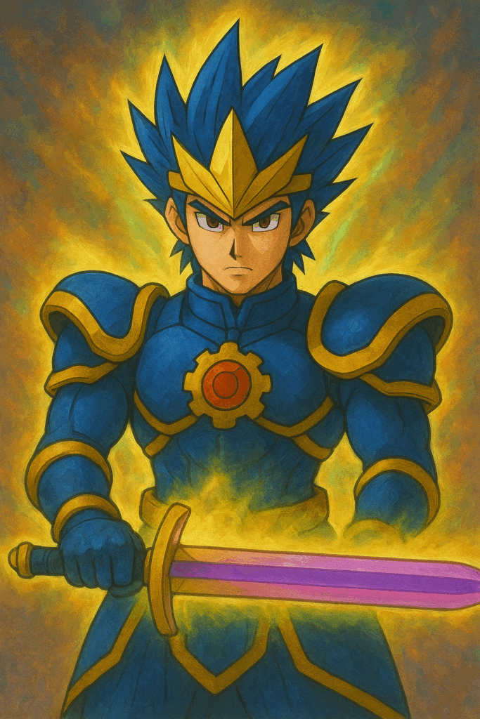 手に剣を持つ《我我我ガイアール・ブランド》風キャラクター