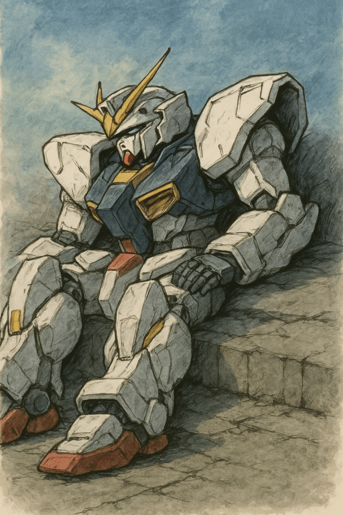 クスィーガンダムが寝ている画像
