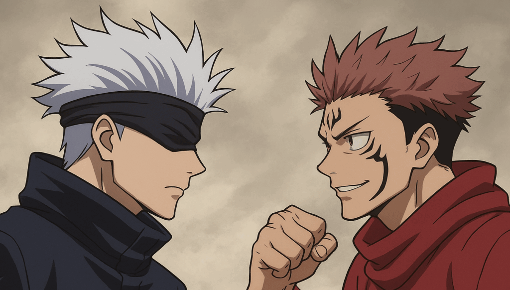 五条悟と宿儺が対峙しているイメージ画像