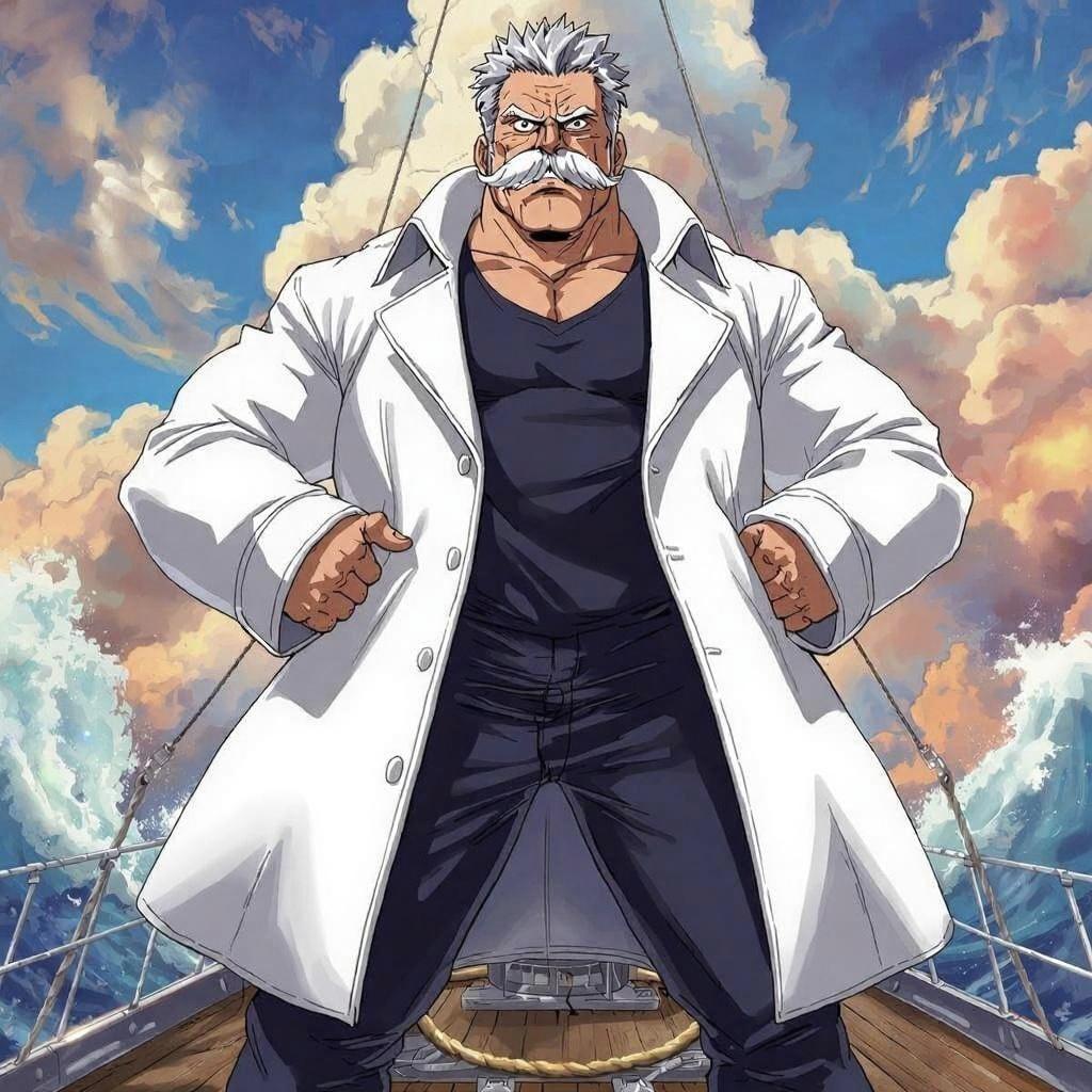 モンキー・D・ガープに似せた生成画像