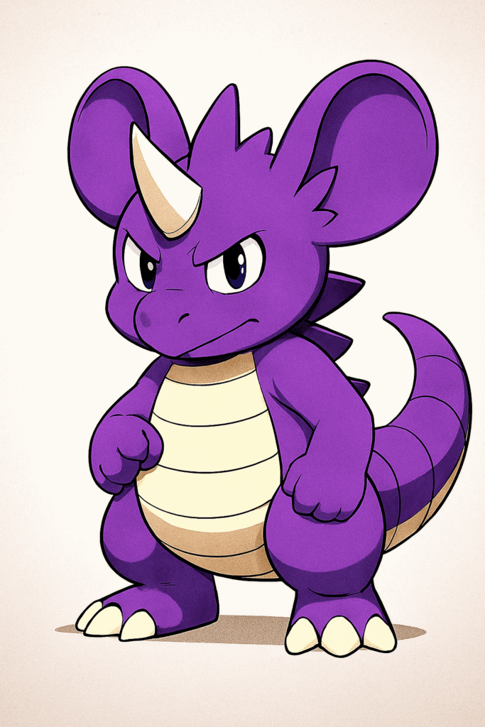 ニドキング風モンスターのイラスト