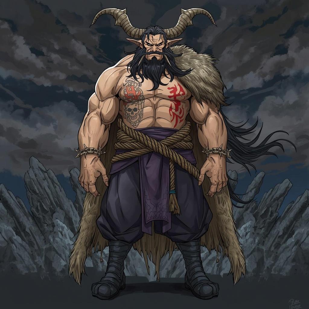 カイドウのような特徴の生成画像