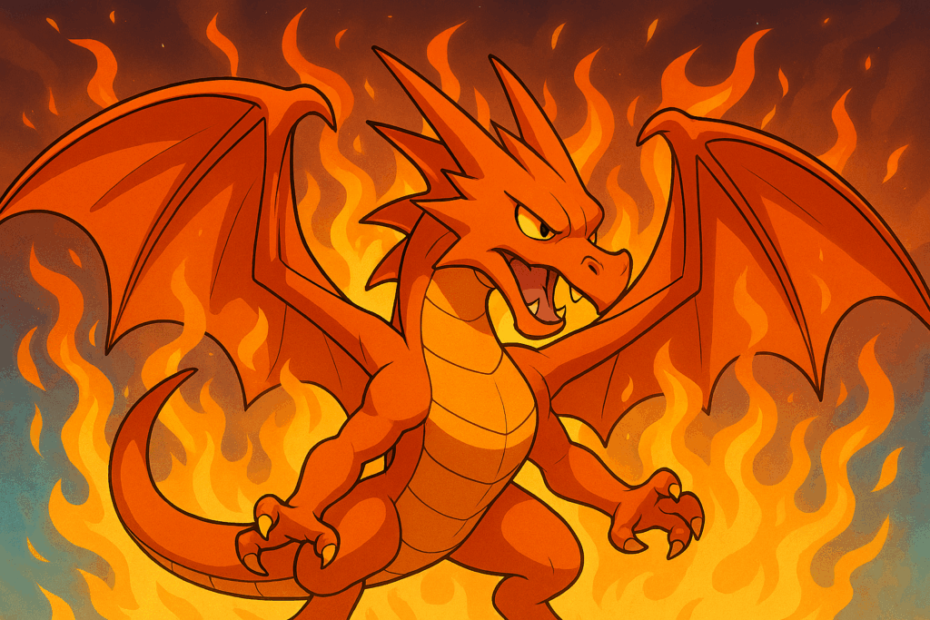 メガリザードンY風モンスターのイラスト