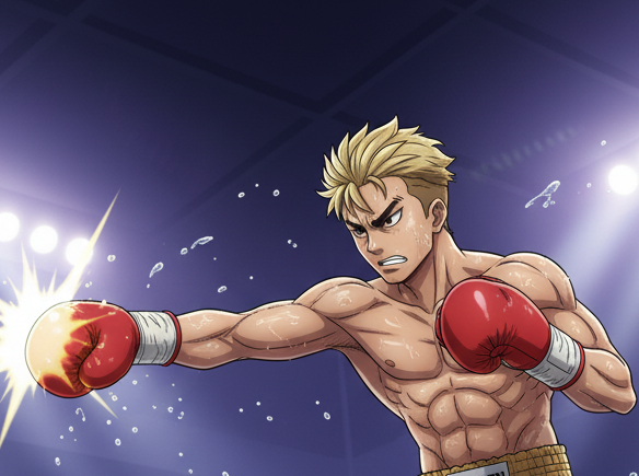 那須川天心選手をイメージしたボクサーの画像