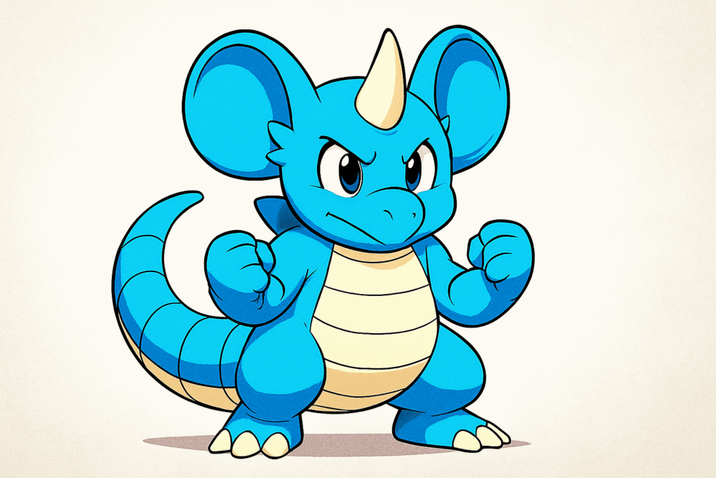 闘志を燃やしているニドクイン風モンスター