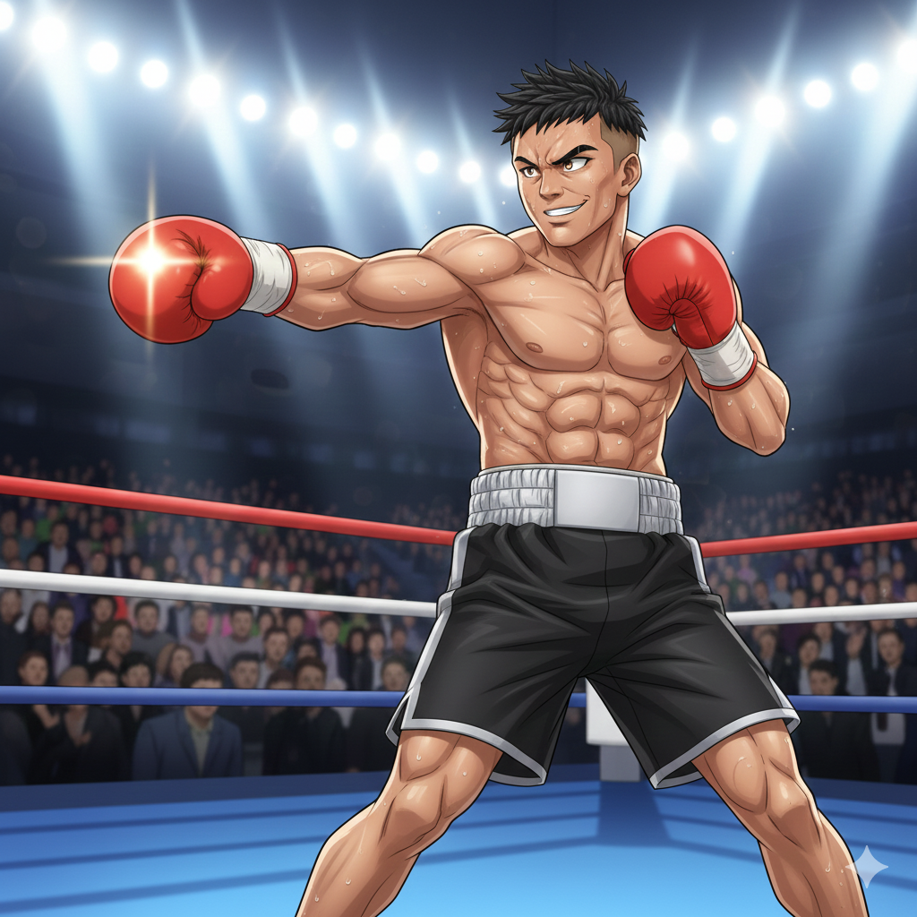 ネリ選手をイメージしたボクサーの画像