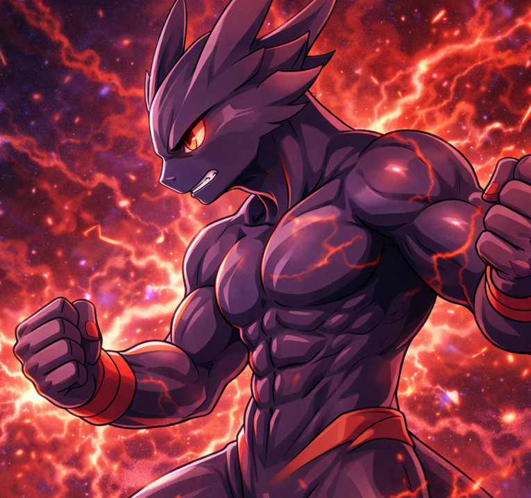 メガミュウツーXをイメージした物理型キャラクターの画像