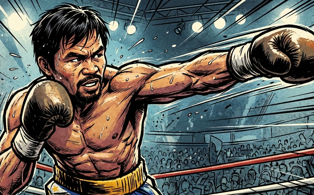 パッキャオ選手をイメージしたボクサーの画像