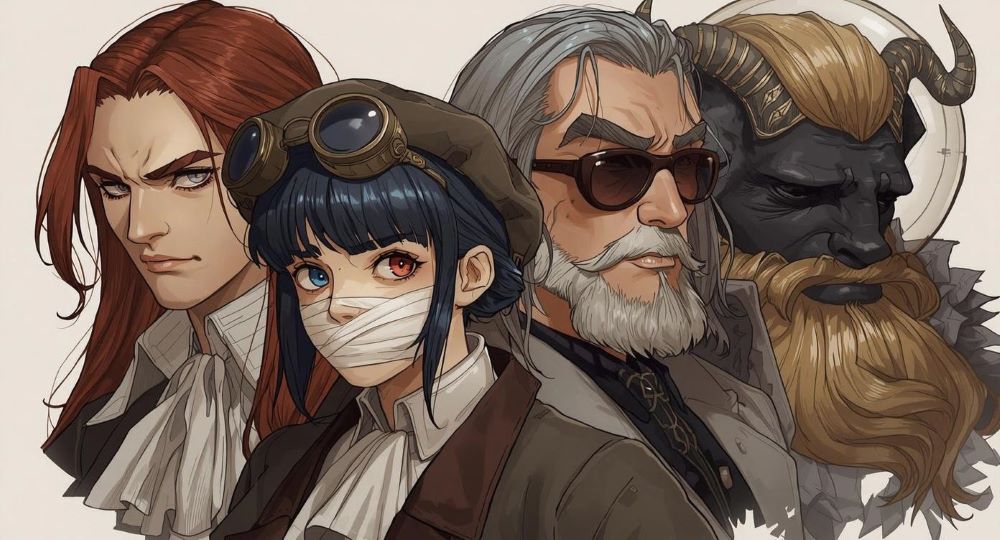 偽の神の騎士団の4人のイラスト