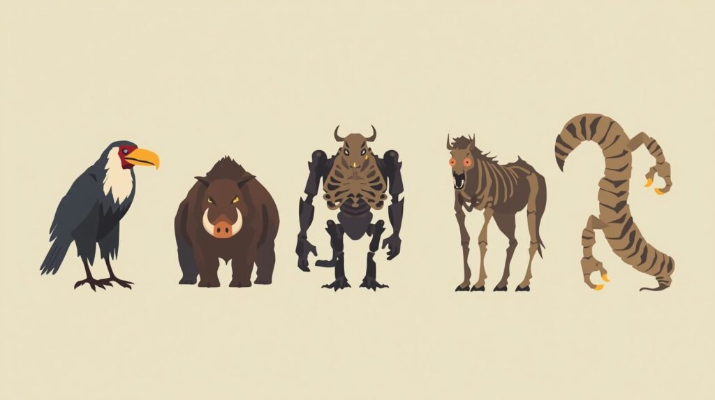 偽五老星の怪物の姿のイラスト