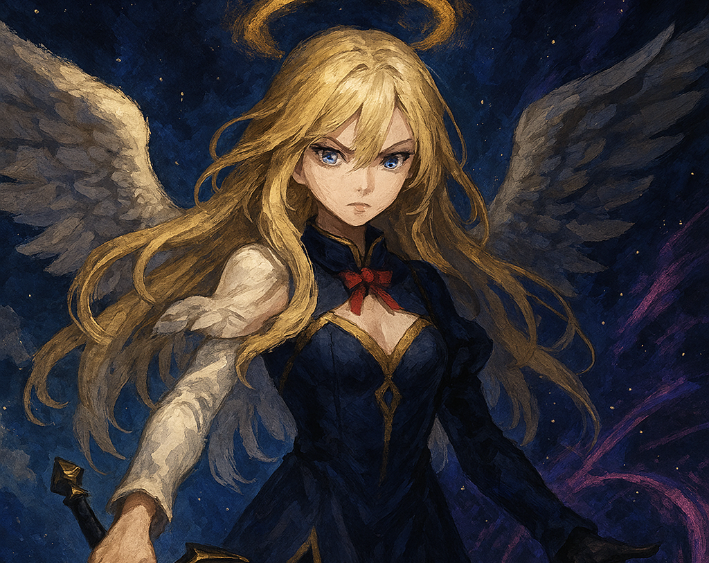 モンストのルシファーをイメージしたキャラクター画像