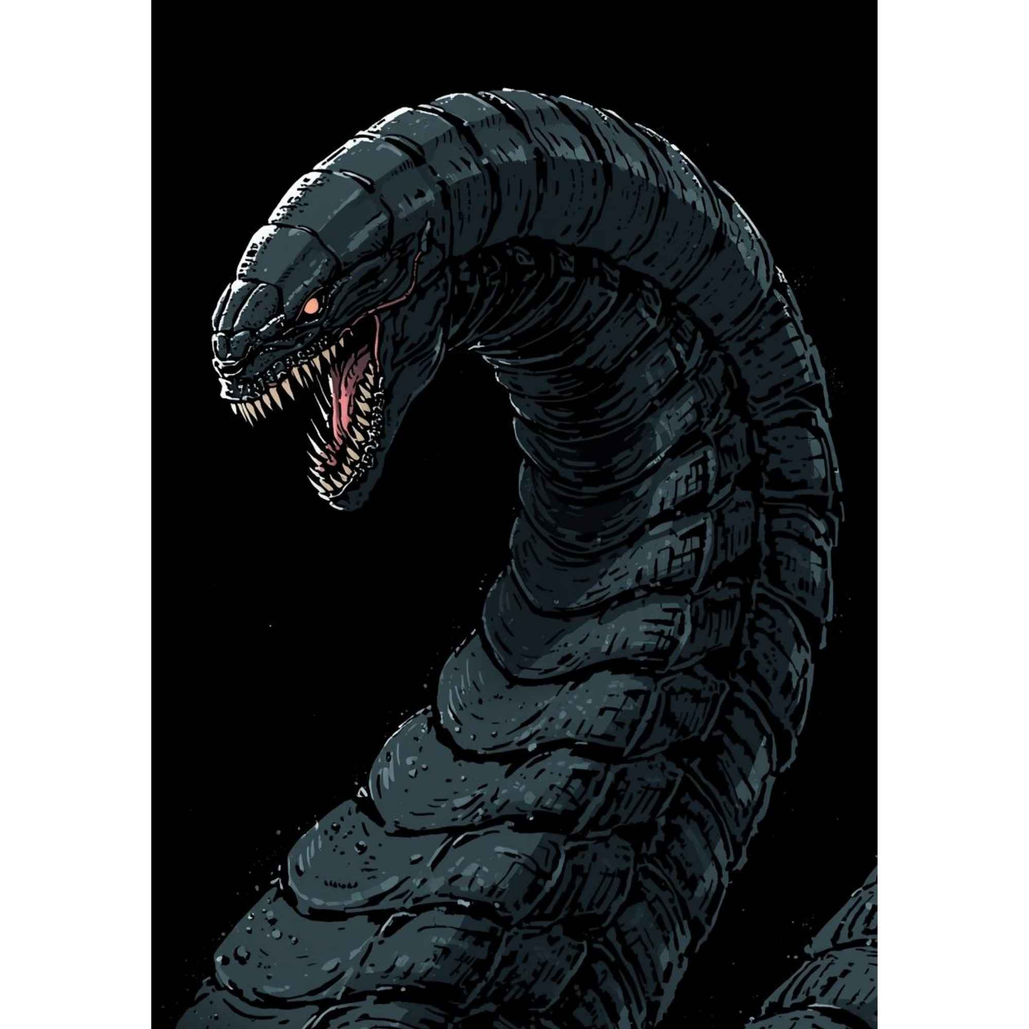 偽ピーター聖の怪物の姿、サンドワームのイメージイラスト