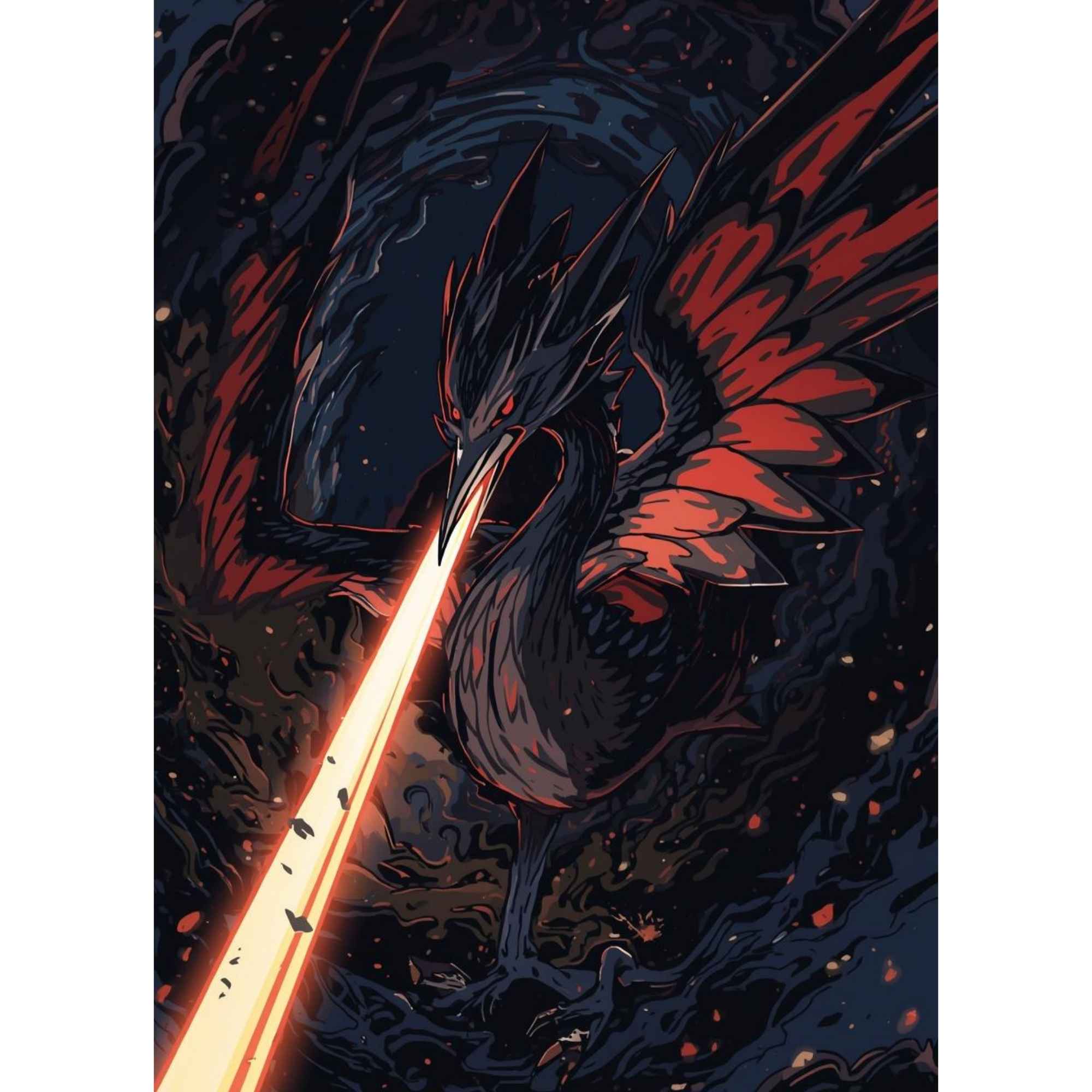 偽マーズ聖の怪物の姿、以津真天のイメージイラスト