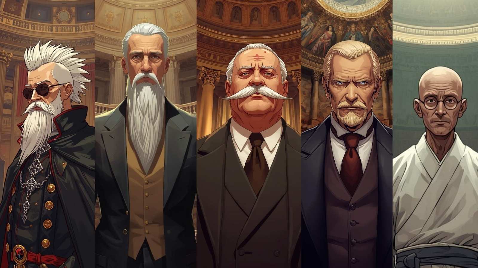 偽五老星のイラスト