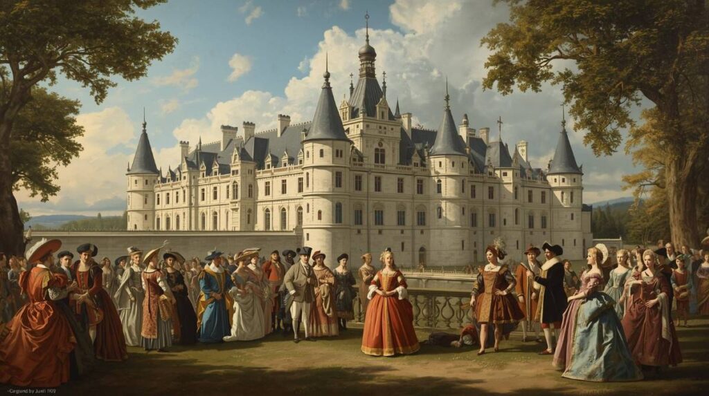 フランスのシャンポール城をモデルにしたマリージョアのイラスト