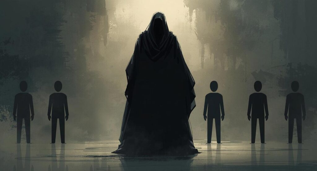 五老星とイム様の関係を表したイメージイラスト