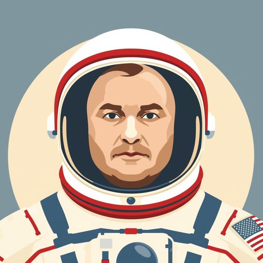 ガガーリンをイメージしたイラスト